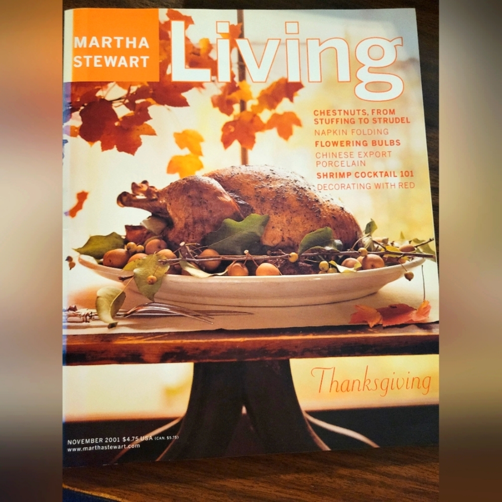 Martha Stewart Living Magazine November 2001